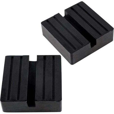 2 Pcs Jack Pad en Caoutchouc (75x75x25mm) Universal à Fente Rail Cadre Protecteur pour cric pour Protecteur de les voitures et les VUS pour Crics et Elévateurs