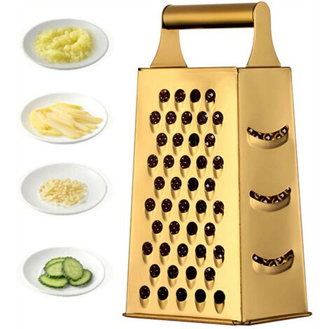 Box Grater,Professional Cheese Grater,Stainless Steel Handheld Kitchen  Shredder for Parmesan Cheese,Ginger,Vegetable,Potato
