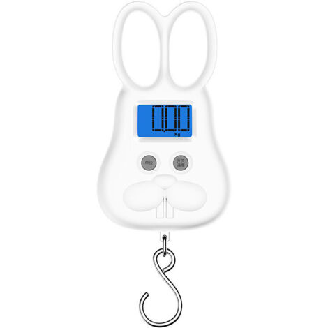 2 pcs Lapin Rechargeable Électronique Bagage Échelle Échelle Portable Électronique Bagage Échelle Maximum 50 kg Balance Électronique/Tare Fonction/Voyage/Shopping/Poste/Maison/Extérieur