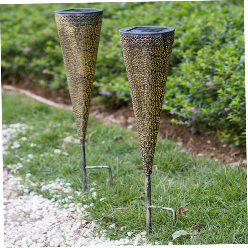 Ymyny - 2 Pcs led Paysage Lumières En Plein Air Lumières Décoratives led Lampes Solaires Prise De Terre Extérieure Lumière Route Lumière