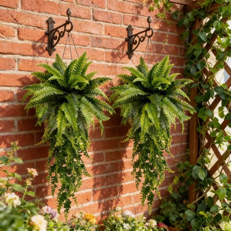 2 PCS Lianes Murales Artificielles Feuilles Persanes avec Fougères Suspendues Réalistes, Plantes Tombantes Sans Entretien pour Décoration Maison Bureau Mariage