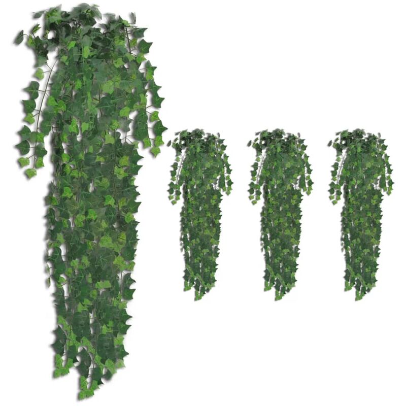 Feuilles décoratives artificielles d'Edera 90 cm verts diverses pièces des modèles : 4 pièces