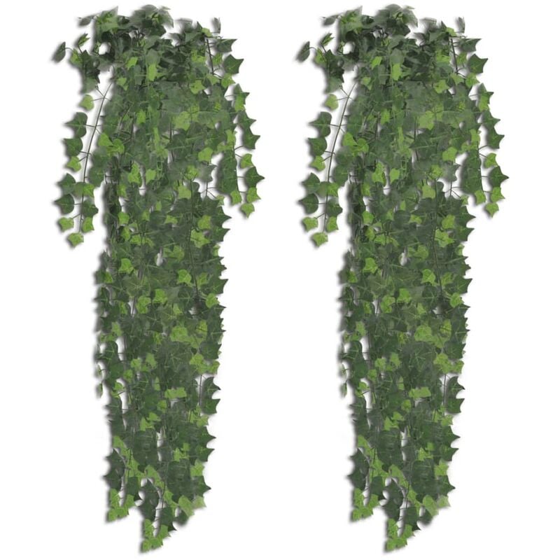 Plantes artificielles 2 pcs Lierre Vert 90 cm Vidaxl Green