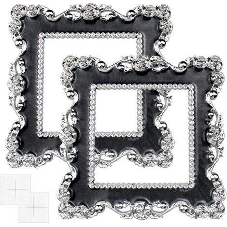 2 Pcs Light Switch Cover Stickers, Black Light Switch Cover Wall Switch Stickers (15.515.5cm)