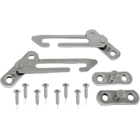 2 PCS Limiteur de Fenêtre. UPVC Serrure De Fenêtre. Limiteur de Fenêtre à Battants en Acier Inoxydable. Inoxydable Entrebâilleur Verrou de Sécurité. Avec vis