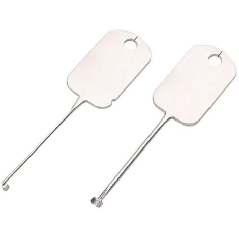 2 Pcs Lock Picking Set Kit Outil En Acier Inoxydable Lock Pick Set Déverrouillage Rapide Kit Serrurier Outil Lock Picks Outils À Main , Argent