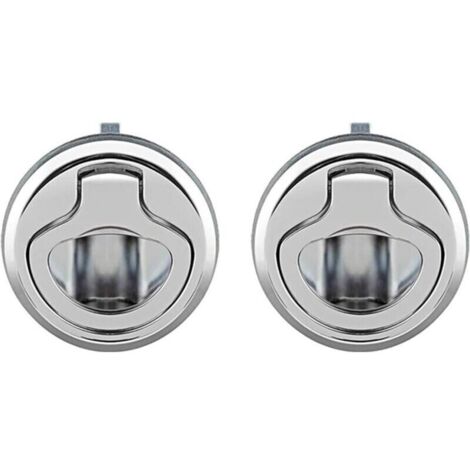 2 Pcs Loquet de Trappe Afflant en Alliage de Zinc,Porte Afflante Tirer la Trappe Slam Loquet Verrouillage pour Bateau Camping Car,Argent