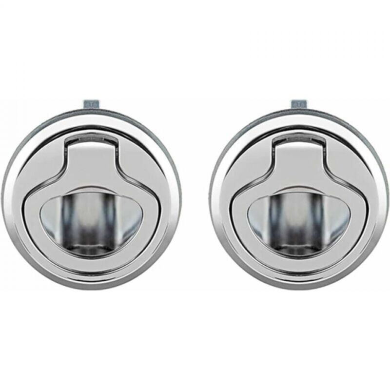 2 Pcs Loquet de Trappe Affleurant en Alliage de Zinc, Porte Affleurante Tirer la Trappe Slam Loquet Verrouillage pour Bateau Camping Car, Argent