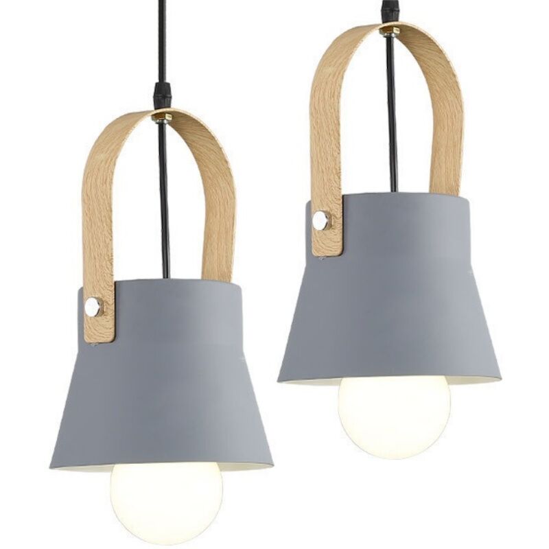 

2 pcs luz colgante retro industrial , iluminación decorativa ajustable sala de estar dormitorio bar metal creativo luz colgante, Blanco - Blanco