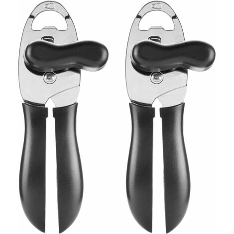 2 Pieces Can Opener, Bottle Opener, Tin Can Opener, Manual Can Opener,  Butterfly Can Opener, Stainless Steel, Silver, 9.7cm X 3cm