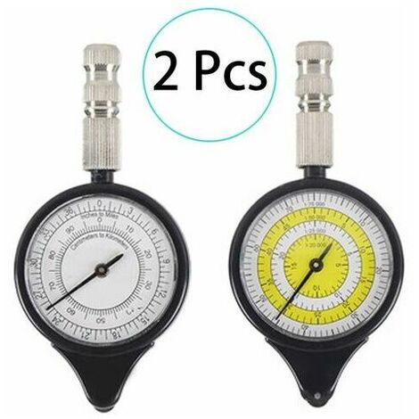 2 Pcs Map Rangefinder Odometer Multifunction Compass Curvimeter Device, Opisometer, Curvimeter, Distance Calculator Map Measurer Compass Hiking Camping for Outdoor Survival