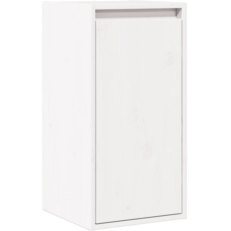 Maisonchic - Armoire murale, Meuble tv à suspendre, Meuble rangement Blanc 30x30x100 cm Bois de pin massif OLA8834 design in