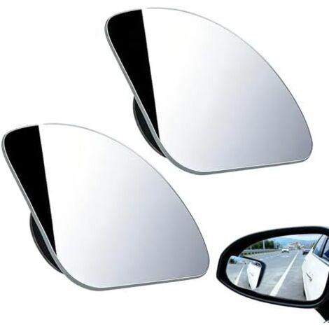2 PCS Miroir D'angle Mort,Miroir Mort Incurvé Sectoriel,Miroir Grand Angle En Verre Hd Amélioré,Étroviseur Convexe Réglable À 360° Sans Cadre Pour Voitures,Camions Et Suv Secteur. -