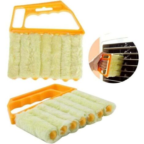 2 Pcs Nettoyeur de Stores Brosse de Nettoyage pour Stores Vénitiens en Plastique pour Volets Climatiseurs Verticaux