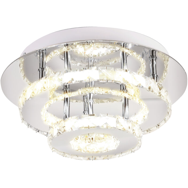 Image of Wottes - Lampada da Soffitto Moderna Plafoniera Interna Art Deco Illuminazione Soffitto Cristallo Rotondo