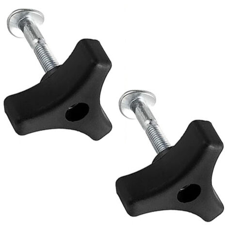 2 pcs Poignée de Tondeuse,Vis de Poignée Triangulaire pour Tondeuse à Gazon,Boulon de Poignée de Tondeuse à Gazon,Tondeuse à Gazon Accessoires,Boulon pour Tondeuse à Gazon,écrou à Ailettes