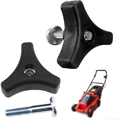 2 pcs Poignée de Tondeuse,Vis de Poignée Triangulaire pour Tondeuse à Gazon,Boulon de Poignée de Tondeuse à Gazon,Tondeuse à Gazon Accessoires,Boulon pour Tondeuse à Gazon,écrou à Ailettes