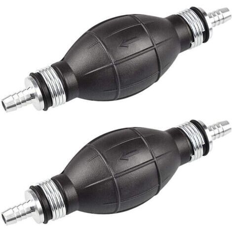2 PCS Pompes Transfert De Liquide Manuelle en Caoutchouc Pompe À Siphon Manuelle Pompe à Main pour Solvant d'Essence d'Aqueduc Liquide Carburant Diesel d'Essence de Gaz(Noir)