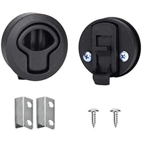 2 Pcs Porte Affleurante Tirer la Trappe Slam Loquet Verrouillage pour Bateau Camping-Car, Yacht Remorque Camper Deck Hatch Door Cabinet B -