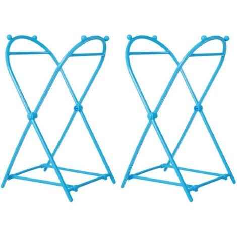 2 Pcs Porte-Sac Poubelle Rack Pliable Sac à Ordures Support Support Stand Poubelle Support Support Rack Torchon Organisateur Rack pour Salle De Bains Cuisine (Bleu),