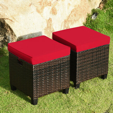 Allibert Cube Storage Pouffe Graphite Outdoor Ottoman Box Stool Seat 213816