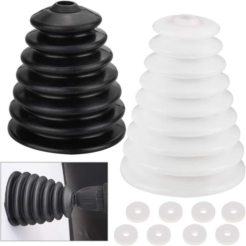 2 PCS Récupérateur de Poussière en Caoutchouc Couvercle Anti-Poussière pour Outil Électrique avec 8 pcs Anneau caoutchouc Forage Collecteur de