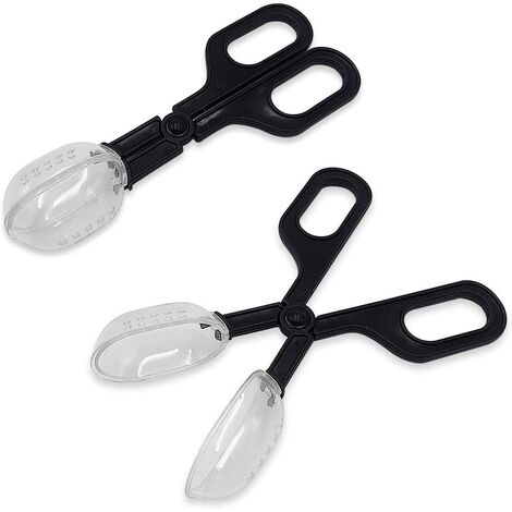 2 Pcs Reptile Feeding Tongs Beetle Lizard Insect Trapping Tongs Tortoise Spider Feeding Supplies Glass Clip Feces Cleaning Tool