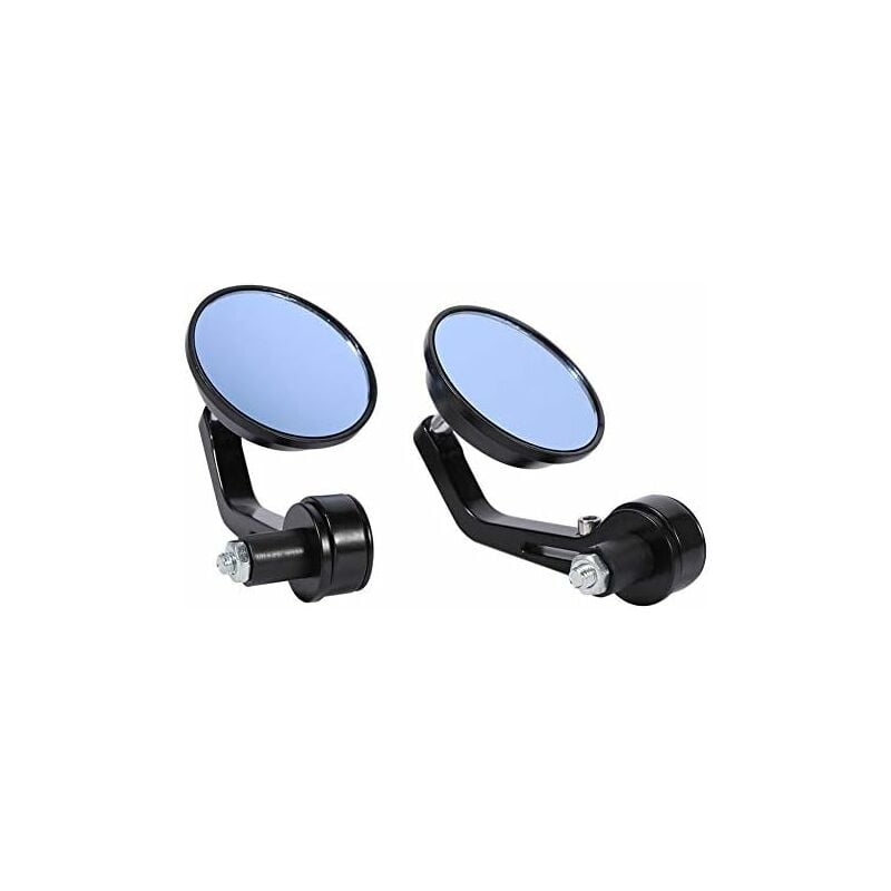 Crea - 2 pcs Rétroviseurs de Guidon de Moto Miroir Latéraux Extérieurs pour Guidon de Moto 22mm / 7/8 '' Universel Rétroviseur Rond Moto