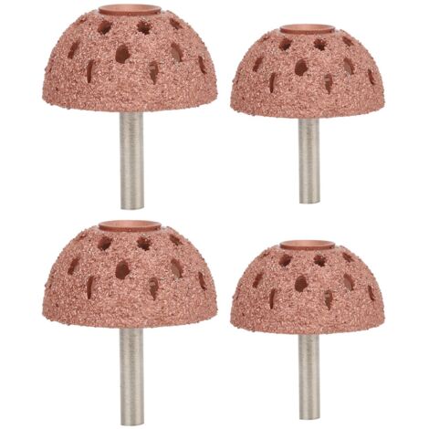 2 Pcs Roues de Polissage Au Tungstène, Kit Polissage Roue Type Bol en Acier de Tungstène Réparation de Pneus Tête Outils de Meulage Avec Tige de 6mm,Tête De Meulage