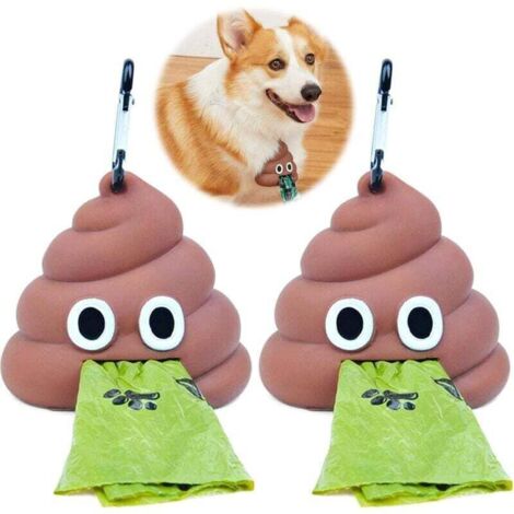 2 Pcs Sac à Déchets pour Chien Porte-Sac Sac à Chien de Déchets de Merde Sac à Crottes Chien Distributeur Sac à Merde pour Chien Distributeur Sacs à Déchets avec Mousqueton pour Animaux Déchets Couch-