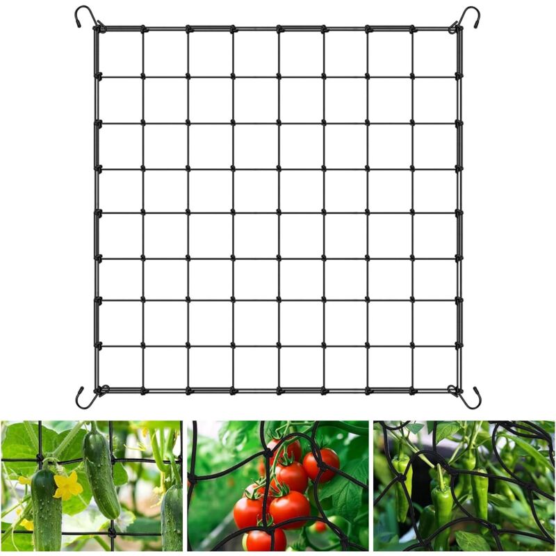 Image of 2 pcs Scrog Netz 80x80,Hydroponic Nylon Pflanzennetzwerk Grow Netz, Elastisches Mesh Zelt Ranknetz,Passend für Garten, Hof, Gartenarbeit (80 80cm)