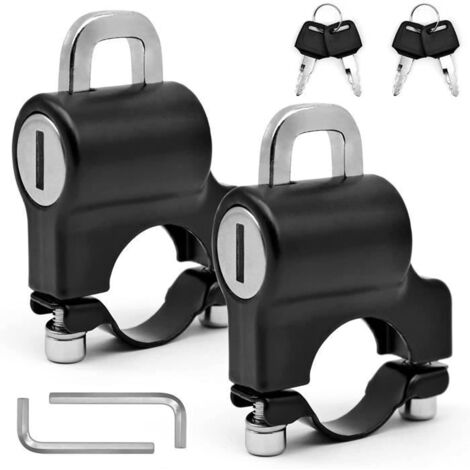 2 Pcs Serrure de Casque de Moto, Alliage D'aluminium Verrouillage de Casque Universel pièces de Cadenas de sécurité antivol de Guido