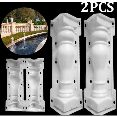 2 PCS / Set Balustrades Moule Colonne Romaine Moule Balcon Cloture Moule pour Béton Platre Ciment Moulage En Plastique LAVENTE