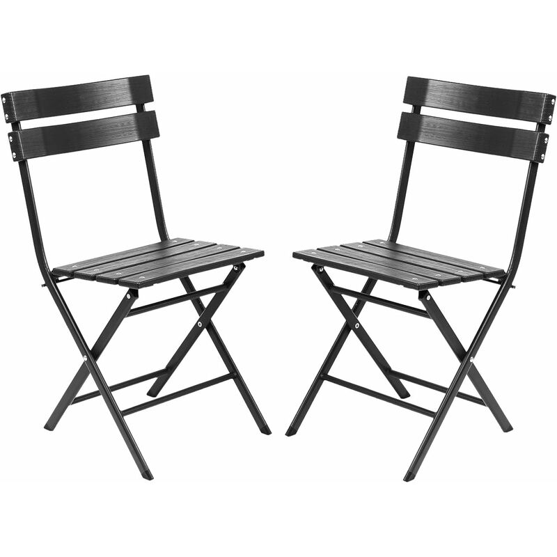 

2 PCS Sillas Plegables de Plástico con Patas de Acero, Portátil y Ligero, 37 x 45 x 78 cm, Adecuado para, Picnic, Cocina,Salón, Balcón