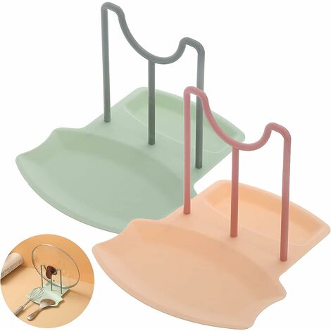 2 Pcs Support Couvercle Repose Cuillre Reste Plastique Porte