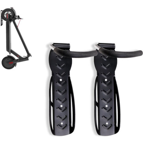 2 pcs. Support de vélo Support Mural Noir pour 4 vélos Supports muraux