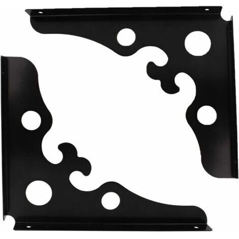 2 Pcs Support Étagère ​pour Montage Murale Fixation en Forme de L Équerres Étagère de Fixation Murale Supports Triangulaires de 90 Degrés en Métal Support D'angle ​Brace,Noir(225mm285mm)