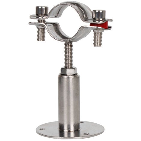 2 Pcs Support Tube en Acier INOX Support Tuyaux Réglable Porte Tuyau à Visser Support Plafond avec Vis+Tube d’Expansion Porte Tuyau Mural Anti-Rouille pour Fil Tubes Tiges Diamètre 25-27 mm