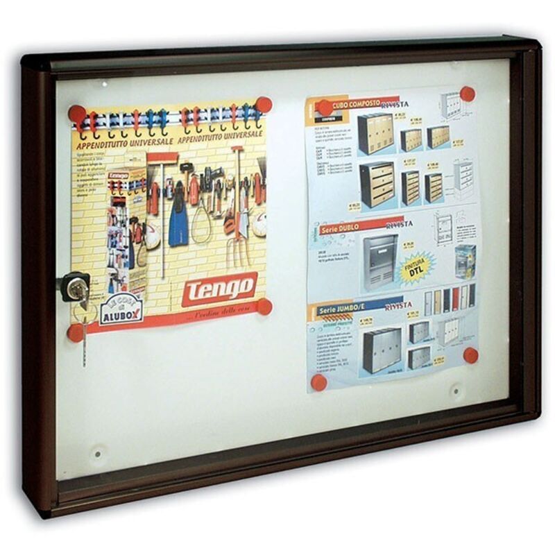 2 pcs tableau d'affichage magnétique mm.55x40x5 couleur fonte trimec copropriété - salon