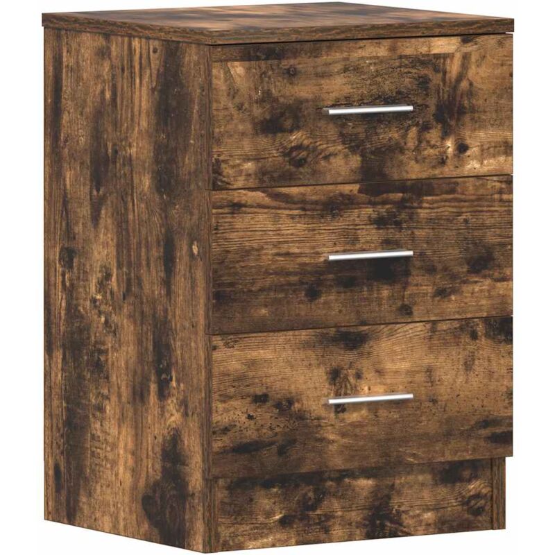 Table de chevet Chêne fumé 38x35x56 cm Bois d'ingénierie Vidaxl