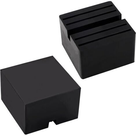 2 Pcs Tampon Cric, Caoutchouc Universel 75x75x50mm, Protecteur Rail Cadre, Pour Voiture Et Vus