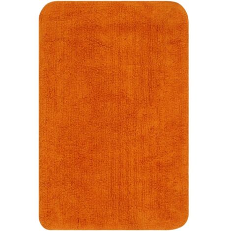 2 pcs Tapis de salle de bain Tissu Orange CFW23347