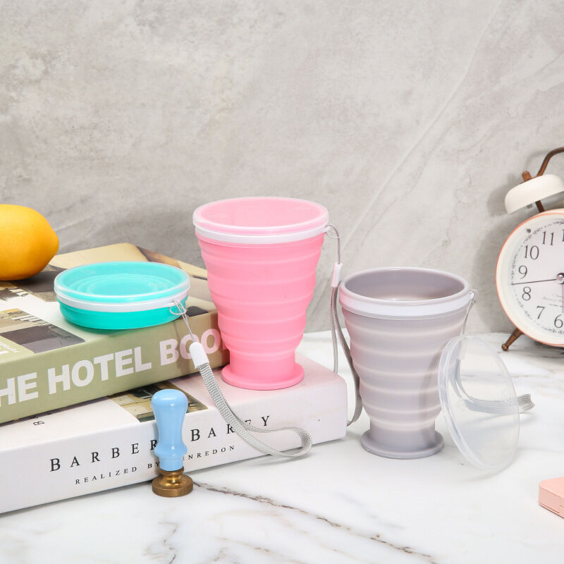 2 Pcs Tasse Pliable en Silicone, 320ml Gobelet Retractable de Voyage, Flexible Reutilisable Portable Camping Pliable Cup, Pliant Mug Pour