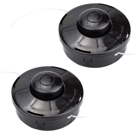 2 PCS Tonte Accessoires Fil Tête à Double Filetage Automatique Tête de Débroussailleuse Universelle Filetage M10 x 1,25, pour Coupe-herbe, Bobine de Fil de Rechange à Essence, Outil Multifonctionnel
