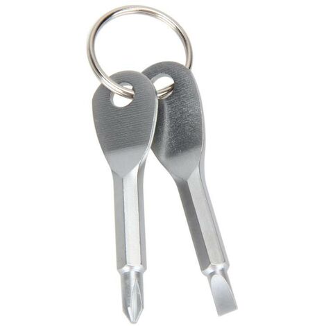 2 pièces/ensemble mini tournevis, outils manuels de réparation de poche,  multi-gadget, porte-clés Phillips portable, tournevis à fente pour randonnée  en plein air avec porte-clés, porte-clés portable de camping, randonnée en  plein air