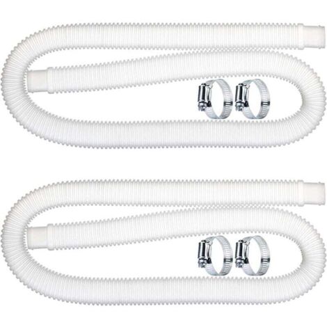 2 pcs Tuyau De Rechange De Piscine 32mm, Pctuyau De Piscine, Tuyau de Remplacement de Pompe de Filtration de Piscine (1,5 M) pour Intex 300 330 530 1000 GPH