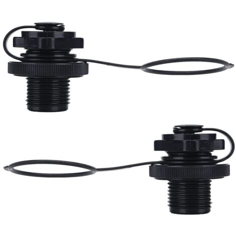 2 Pcs Valve de Bateau Gonflable, Valve à vis Universelle, Valves d'air Adaptateur de Soupape Bouchons, pour Gonflable en Caoutchouc Canot Raft Piscine Piscine Bateau De Pêche