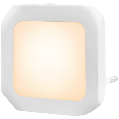2 Pcs Veilleuse LED Automatique, Lampe de Nuit à Capteur Crépusculaire, Veilleuse Enfant avec Prise, pour Couloir, cuisine, salle de bains, Blanc chaud