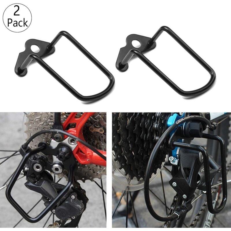 Fei Yu - 2 Pcs Vélo Dérailleur Arrière Garde, Protection pour dérailleur arrière, Support De Vélo Réglable Vélo Arrière chaîne Dérailleur Garde De