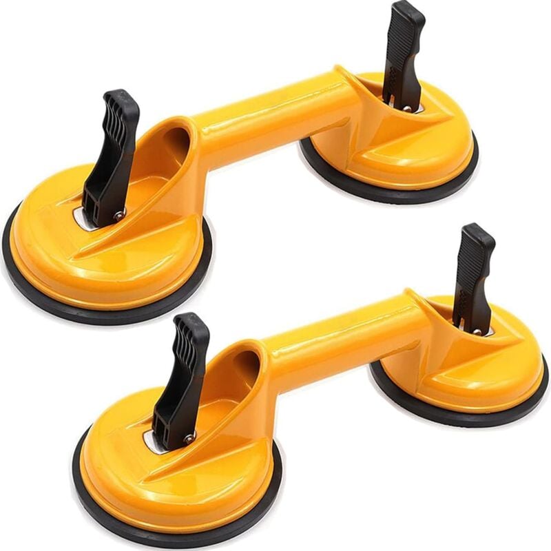 2 pcs Ventouse Carrelage-Ventouse Vitre-Ventouse Aluminium-Capacité Ventouse Sous Vide Pour Carrelage/Verre/ Réfrigérateurs/Meubles etc npterbl